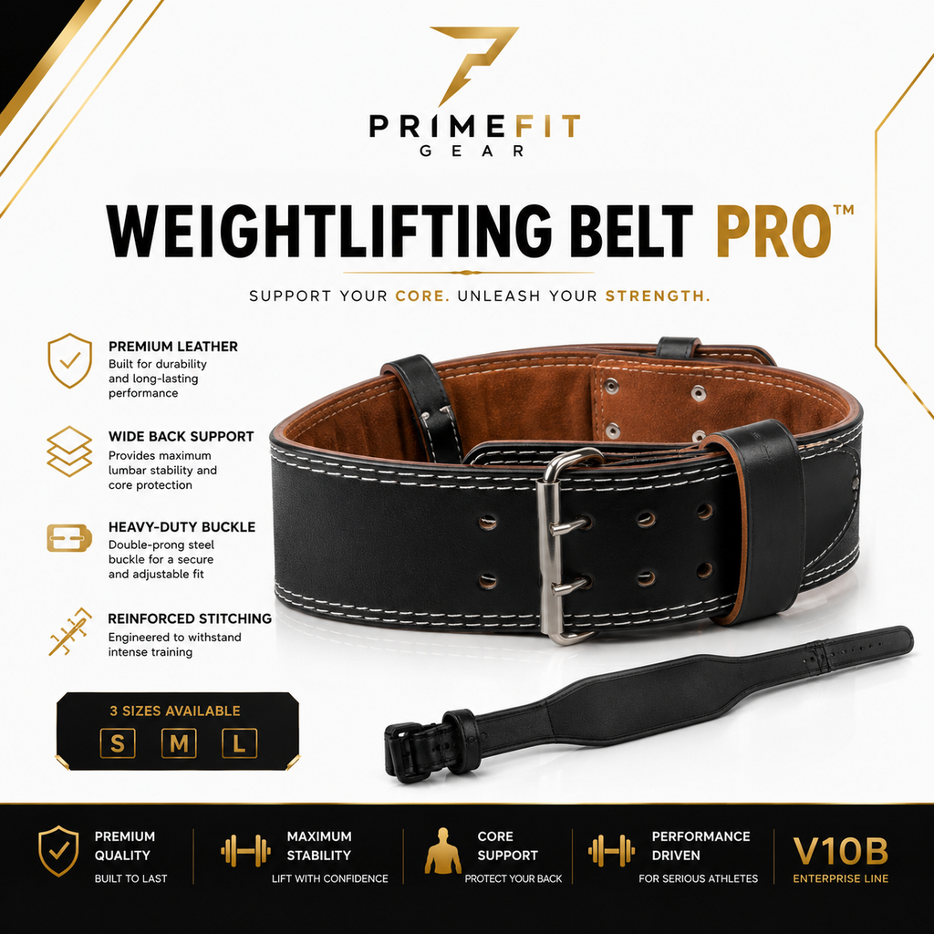 PrimeFit Leather Weightlifting Belt Pro™