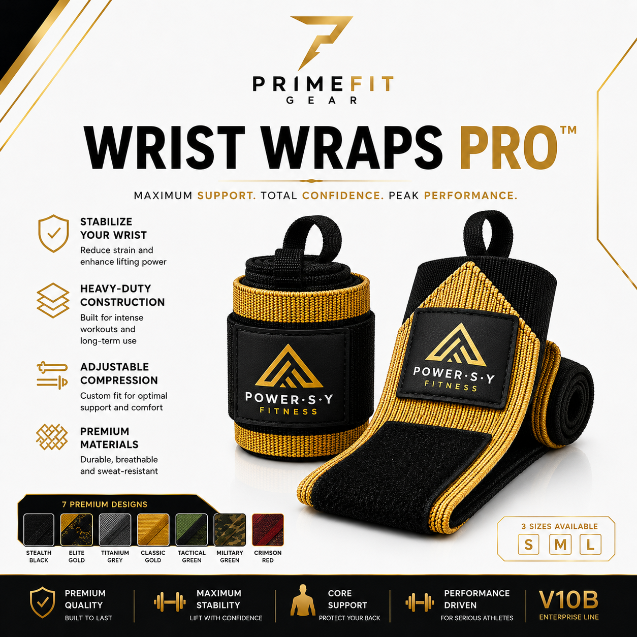 PrimeFit Wrist Wraps Pro™