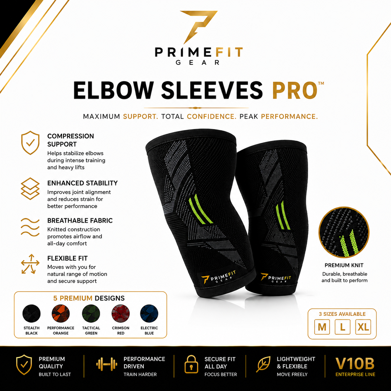 PrimeFit Elbow Sleeves Pro™