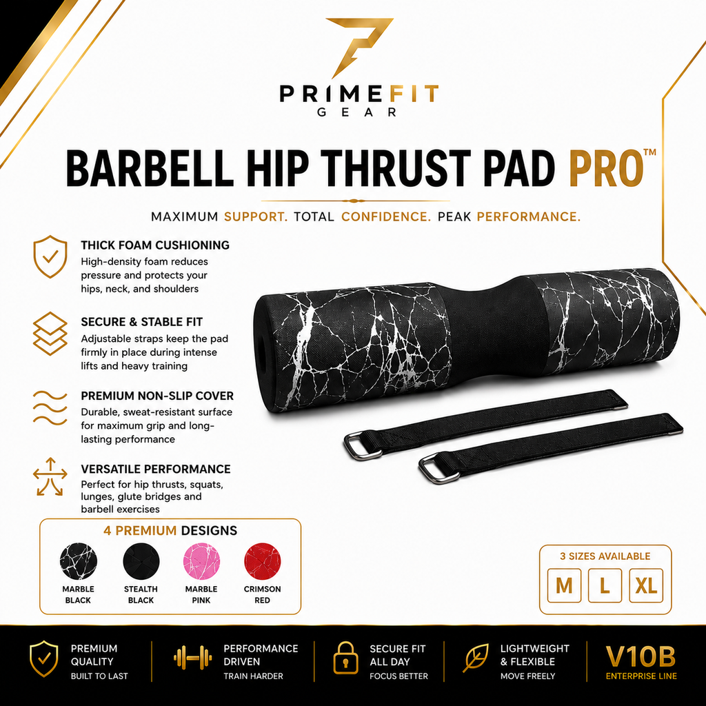 PrimeFit Barbell Hip Thrust Pad Pro™