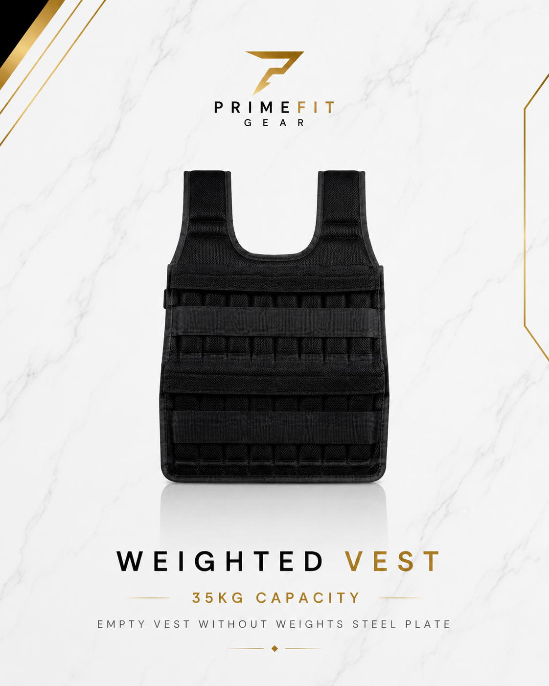 PrimeFit Adjustable Weighted Vest Pro™