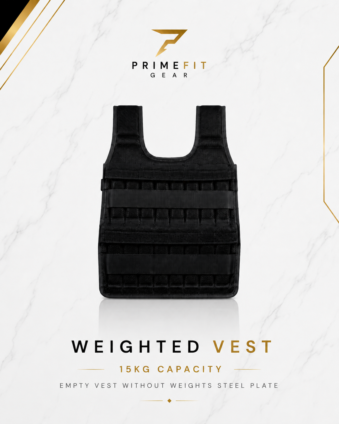 PrimeFit Adjustable Weighted Vest Pro™
