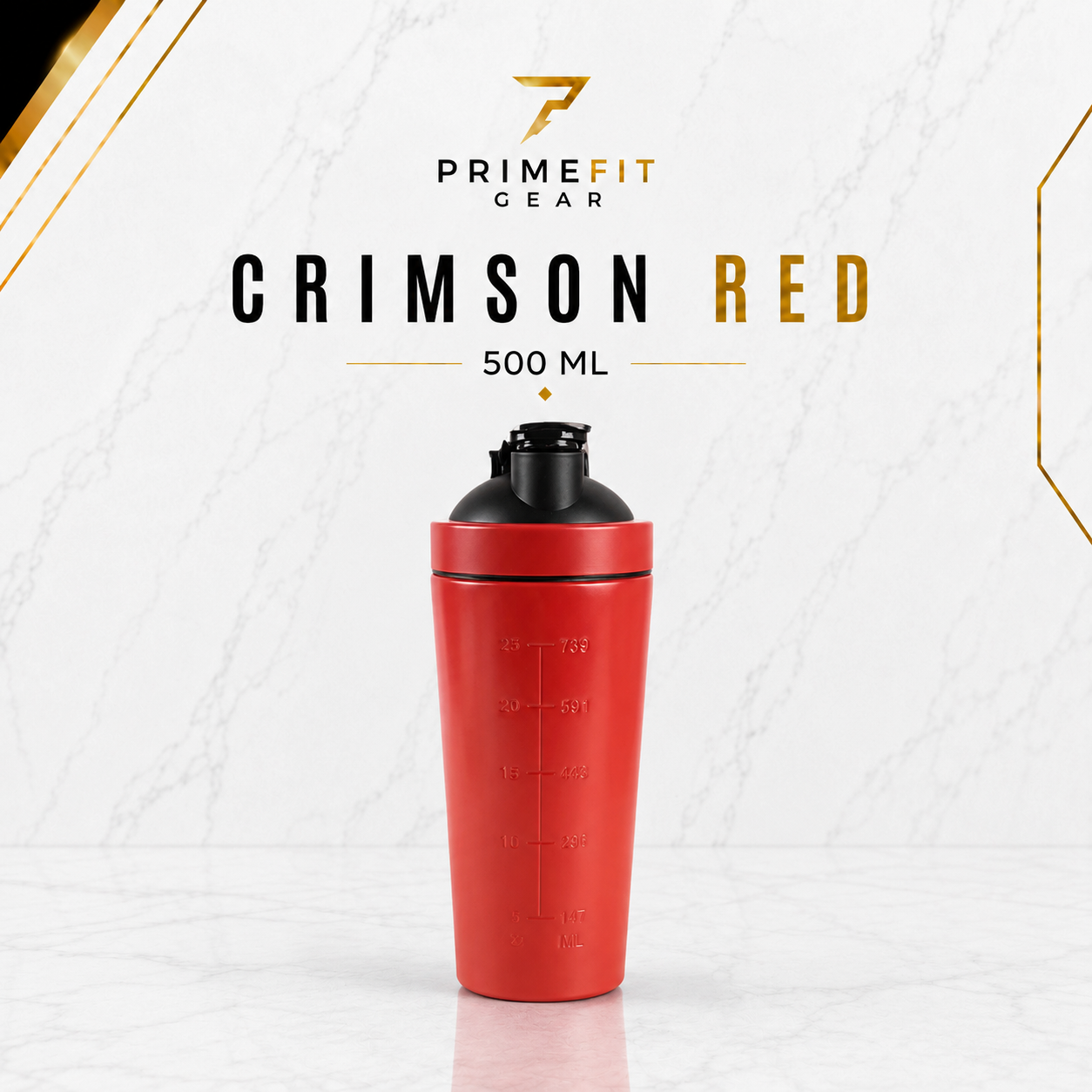 PrimeFit Stainless Steel Shaker Pro™
