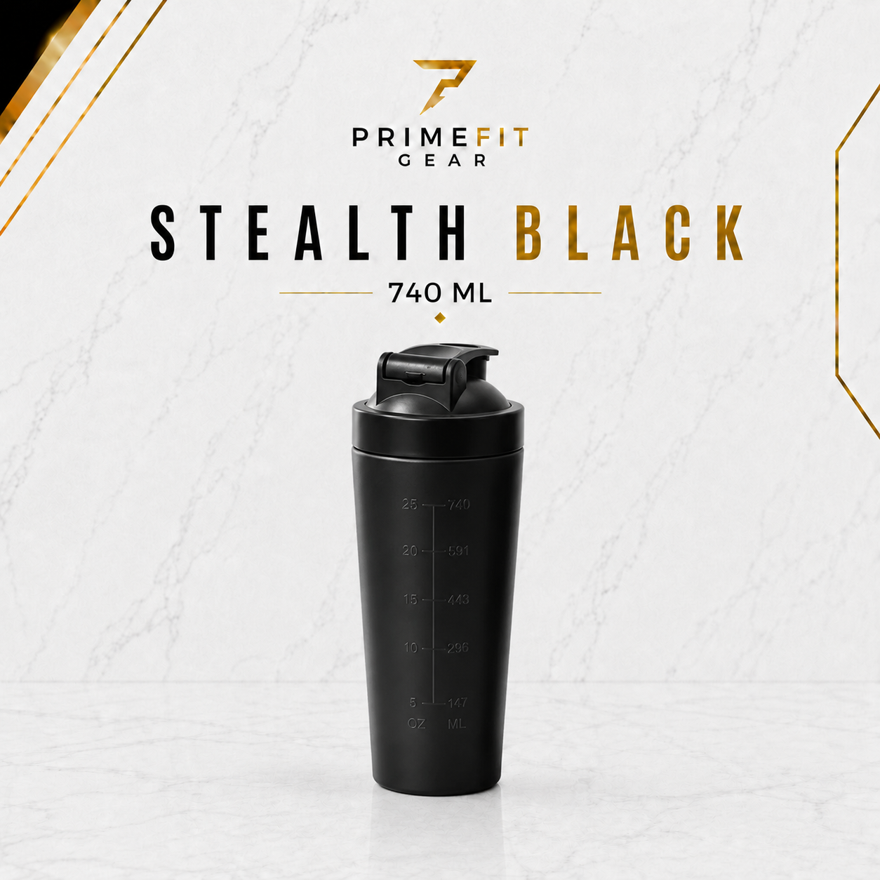 PrimeFit Stainless Steel Shaker Pro™