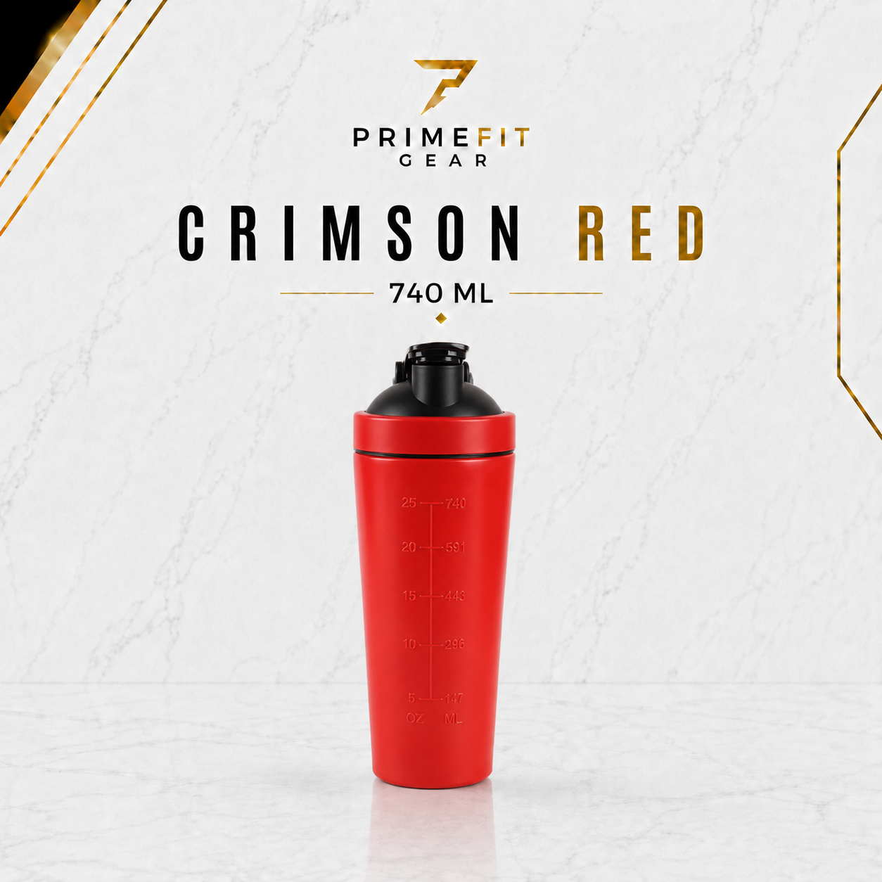 PrimeFit Stainless Steel Shaker Pro™