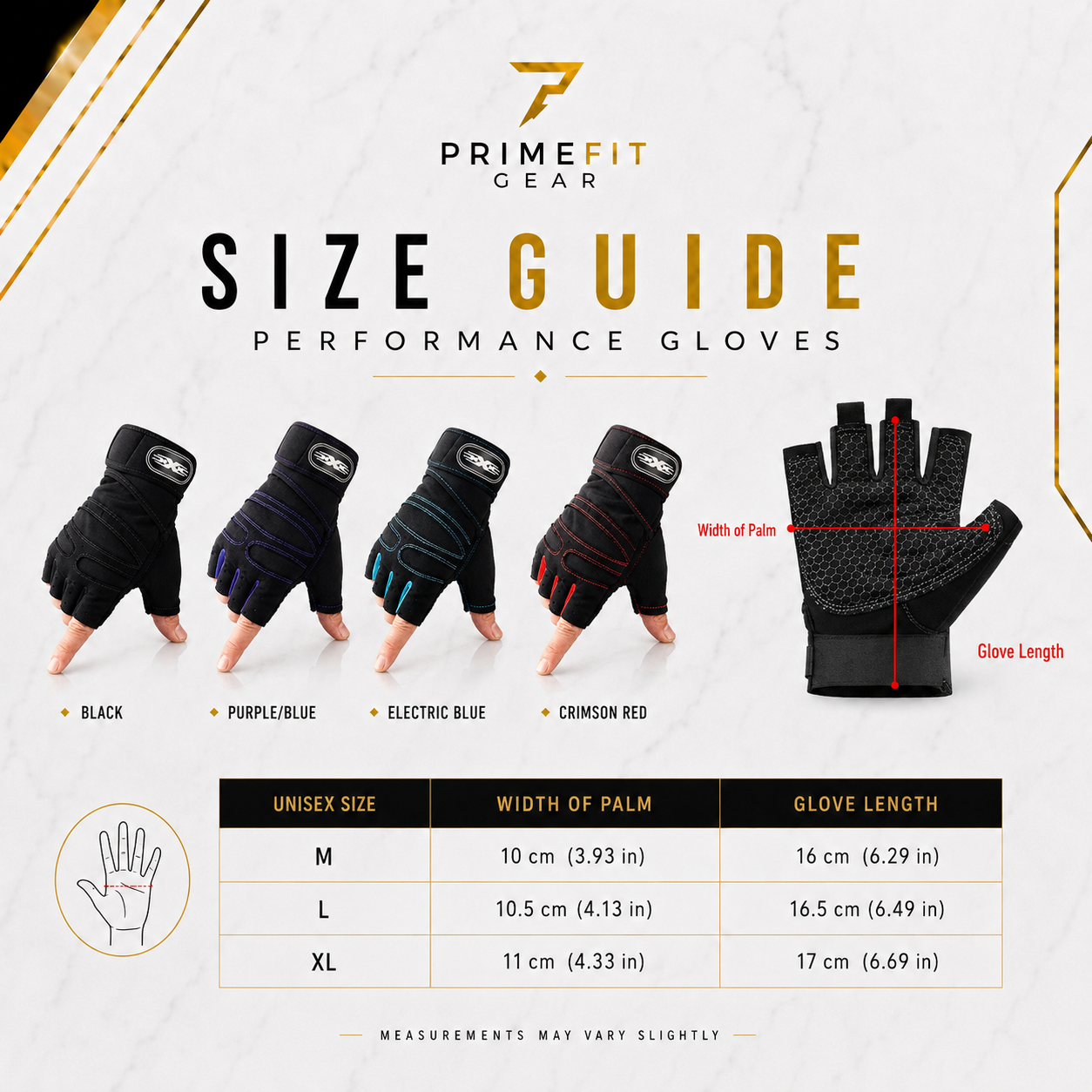 PrimeFit Gym Gloves Premium™