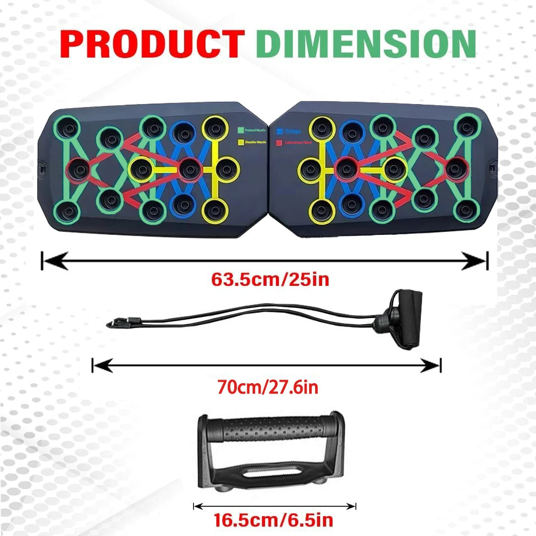 PrimeFit 12-in-1 Foldable Push-Up Board Training System