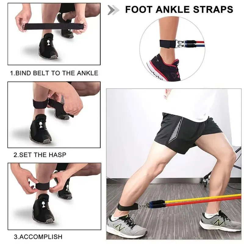 Premium Resistance Bands Set (11 Pieces) – Complete Home Gym Workout Kit