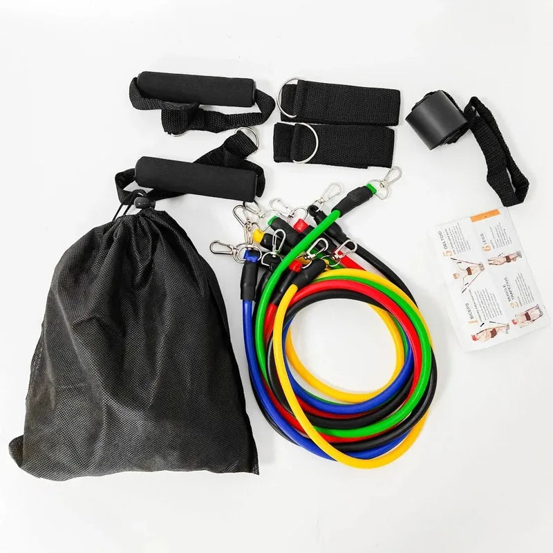 Premium Resistance Bands Set (11 Pieces) – Complete Home Gym Workout Kit