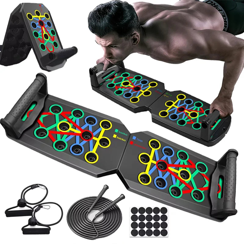 PrimeFit 12-in-1 Foldable Push-Up Board Training System