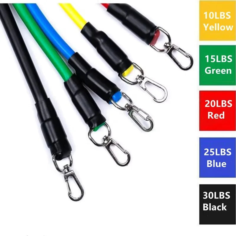 Premium Resistance Bands Set (11 Pieces) – Complete Home Gym Workout Kit